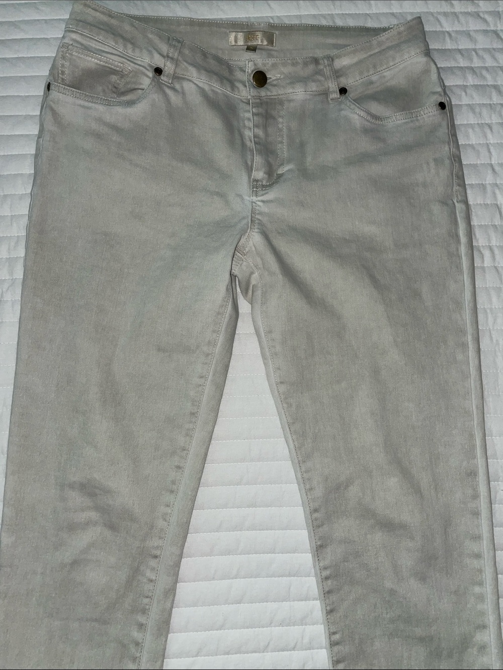 Light Off White with a hint of Gray Slim Jeans